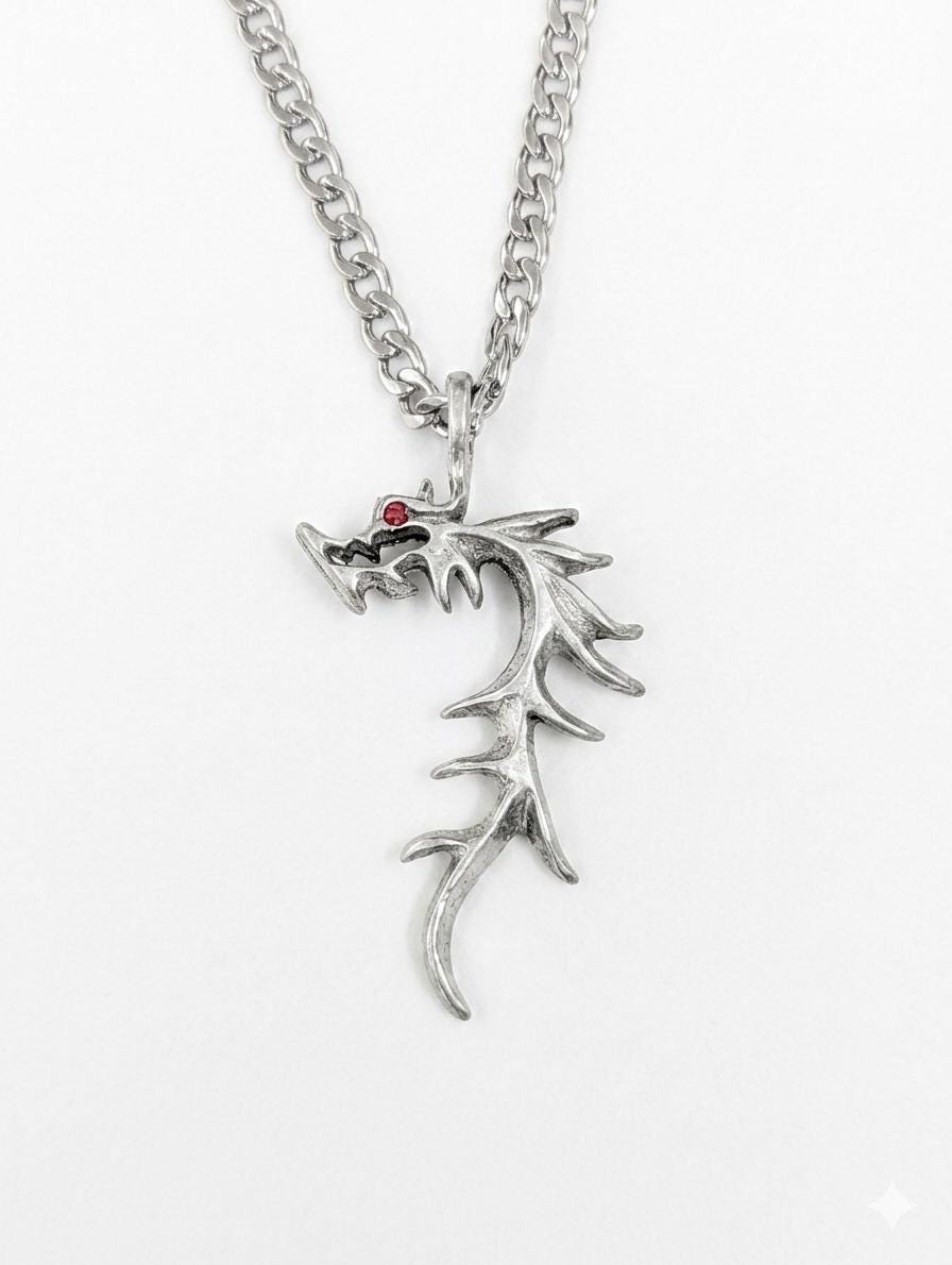 Hand Cast Mythical Dragon Pendant Human Nature Studios Collection