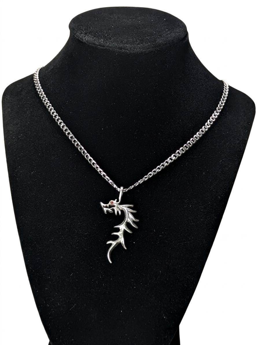 Hand Cast Mythical Dragon Pendant Human Nature Studios Collection