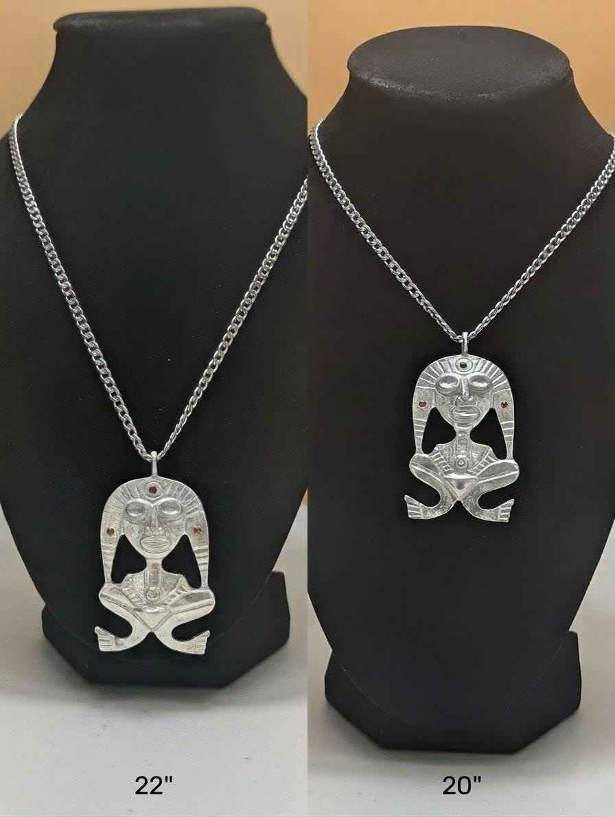 Atabey Diosa Madre Pendant on 3.5 mm Cuban Links Chain