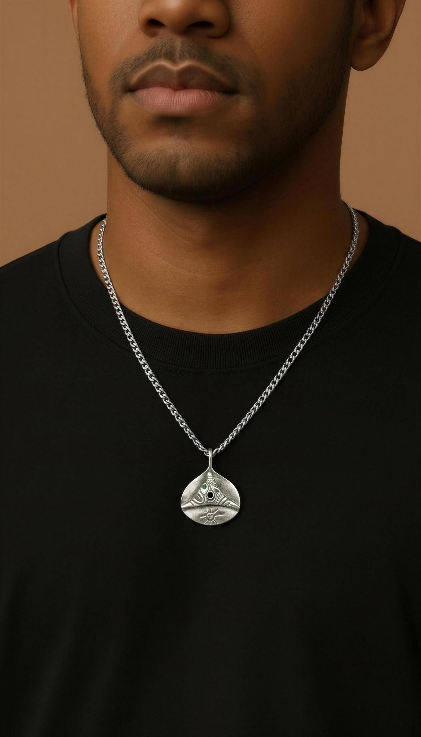 Trigonolito Pendant on 3.5mm Cuban Links Chain Urban Style