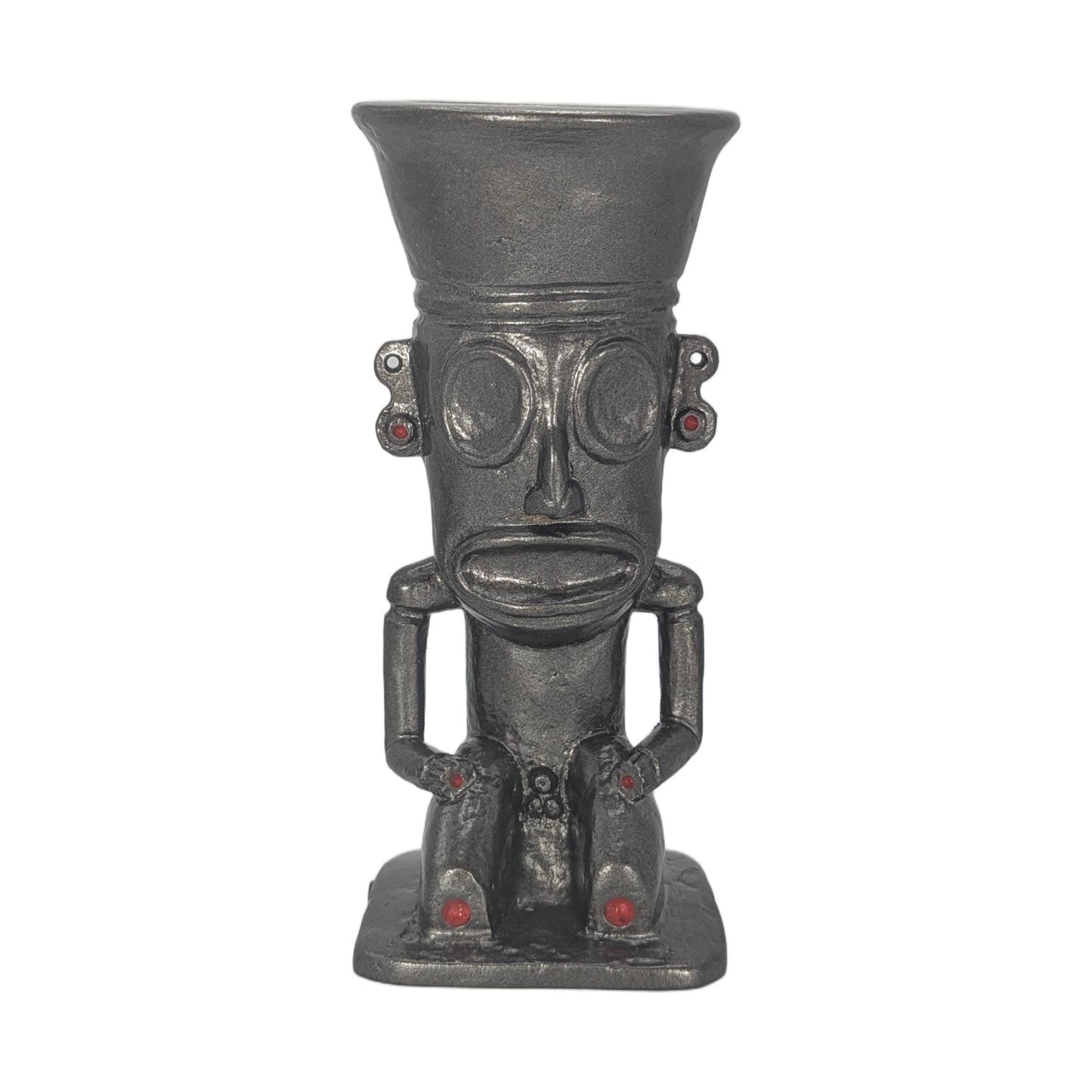 Handcrafted Taino Behique Shaman Pen Holder – Caribbean Indigenous Art Desk Decor Collectible