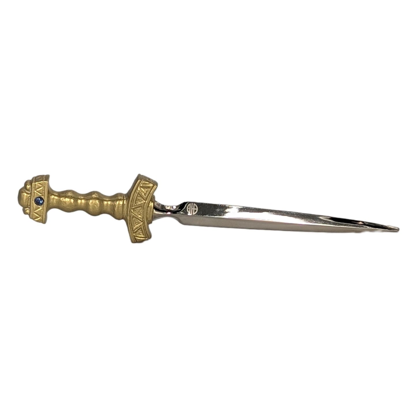 Handcrafted viking sword replica pewter letter opener medieval style desk accessory