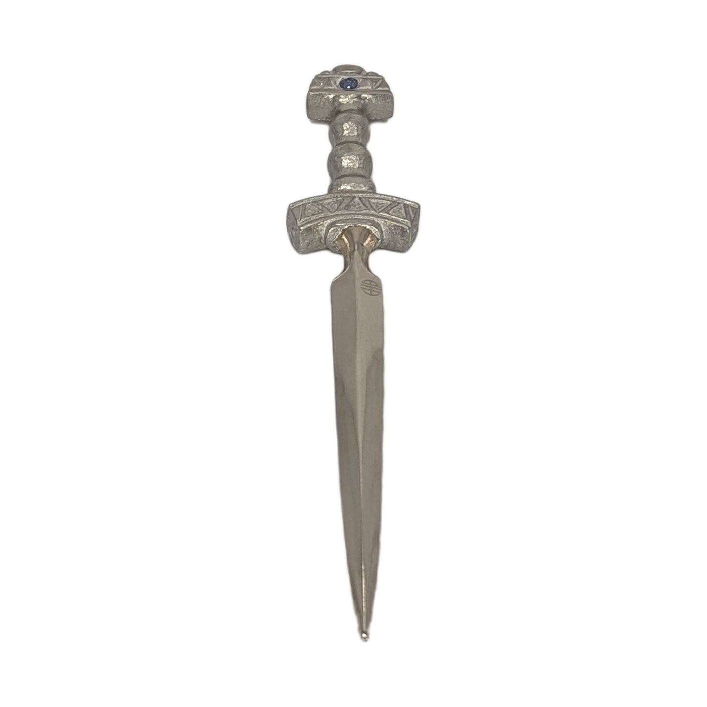 Handcrafted viking sword replica pewter letter opener medieval style desk accessory