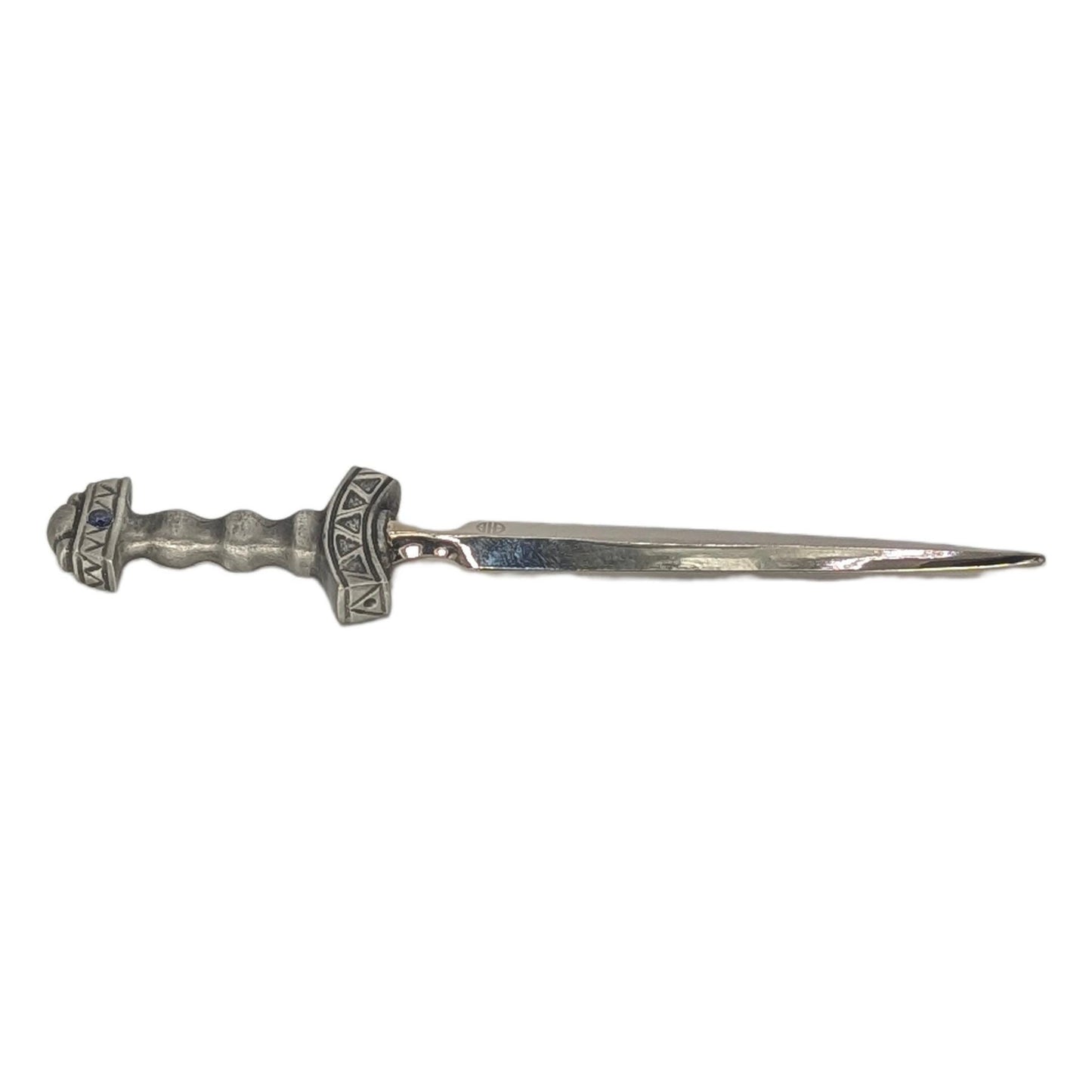 Handcrafted viking sword replica pewter letter opener medieval style desk accessory