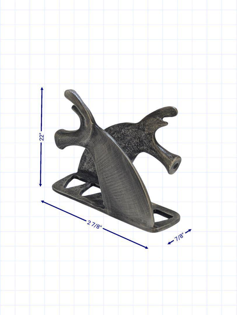 Handmade Antique Greek Pewter Horse Business Card Holder, Office Decor, Minimalist