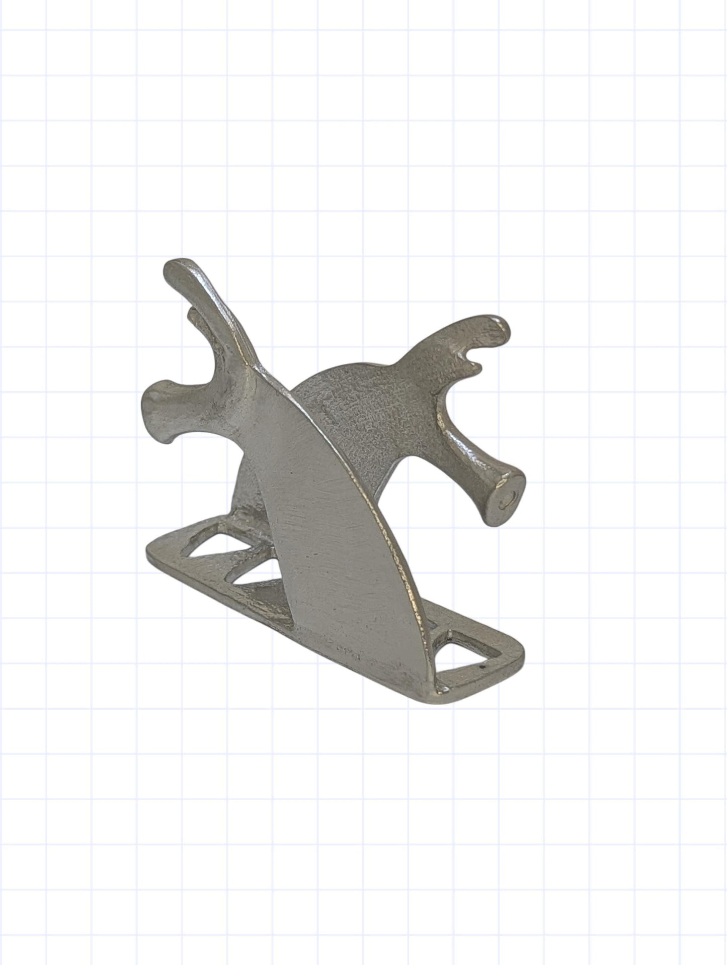 Handmade Antique Greek Pewter Horse Business Card Holder, Office Decor, Minimalist