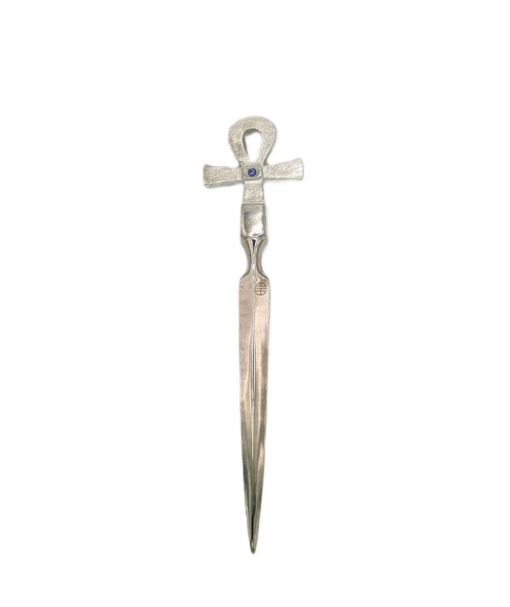 Ankh (Egyptian Key of Life) Pewter Letter Opener, Ancient Egypt Desk Decor