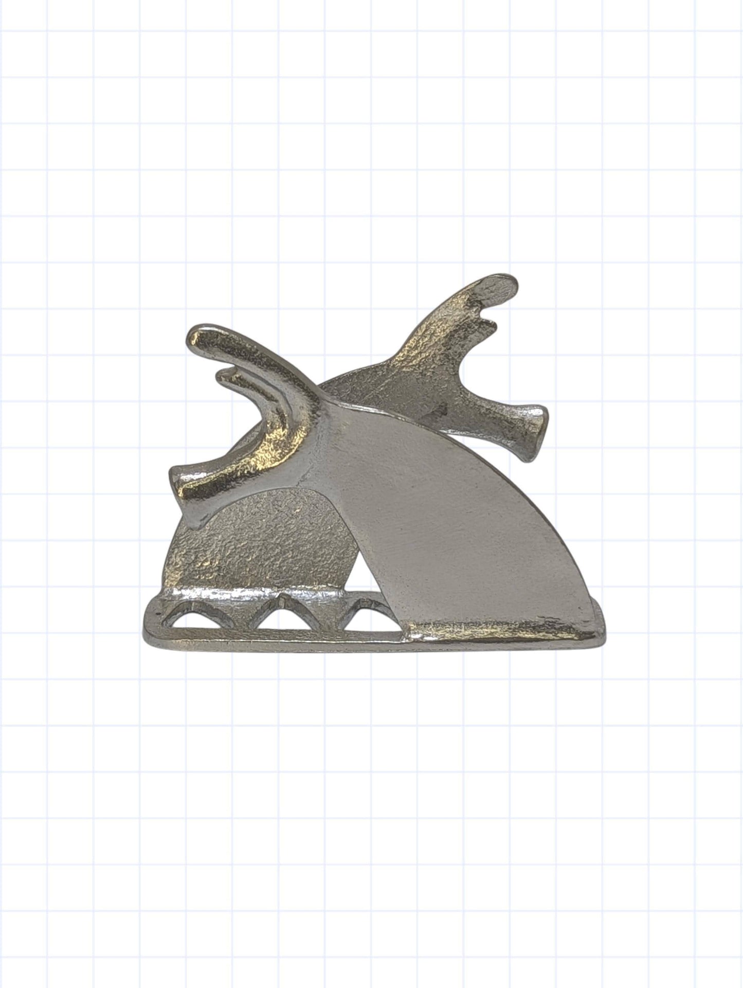 Handmade Antique Greek Pewter Horse Business Card Holder, Office Decor, Minimalist