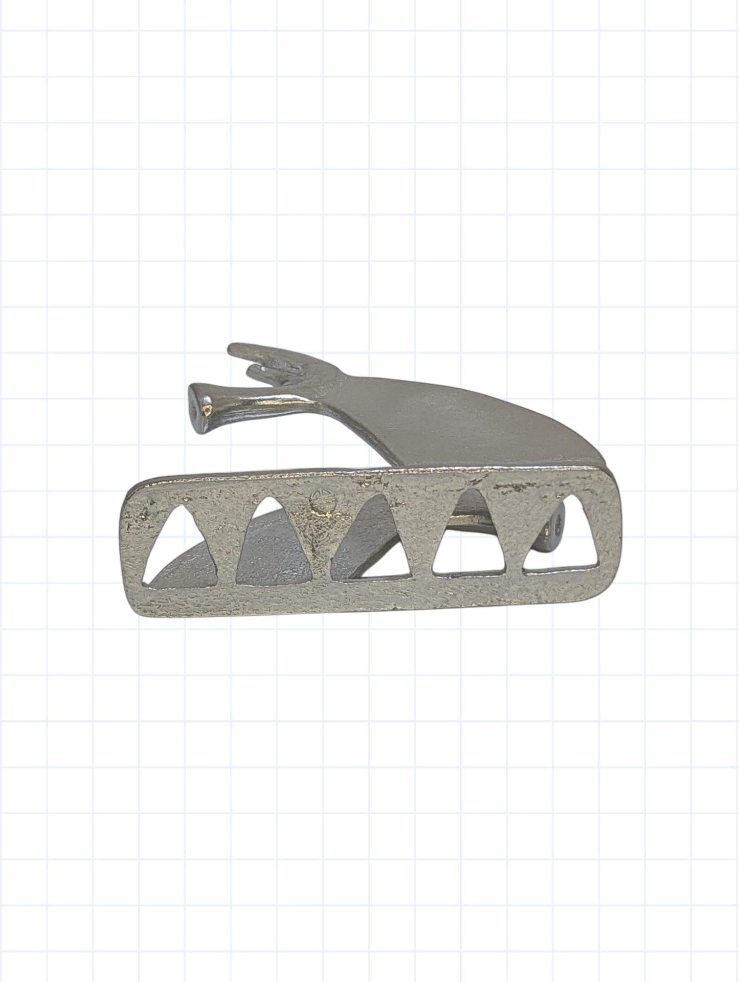 Handmade Antique Greek Pewter Horse Business Card Holder, Office Decor, Minimalist