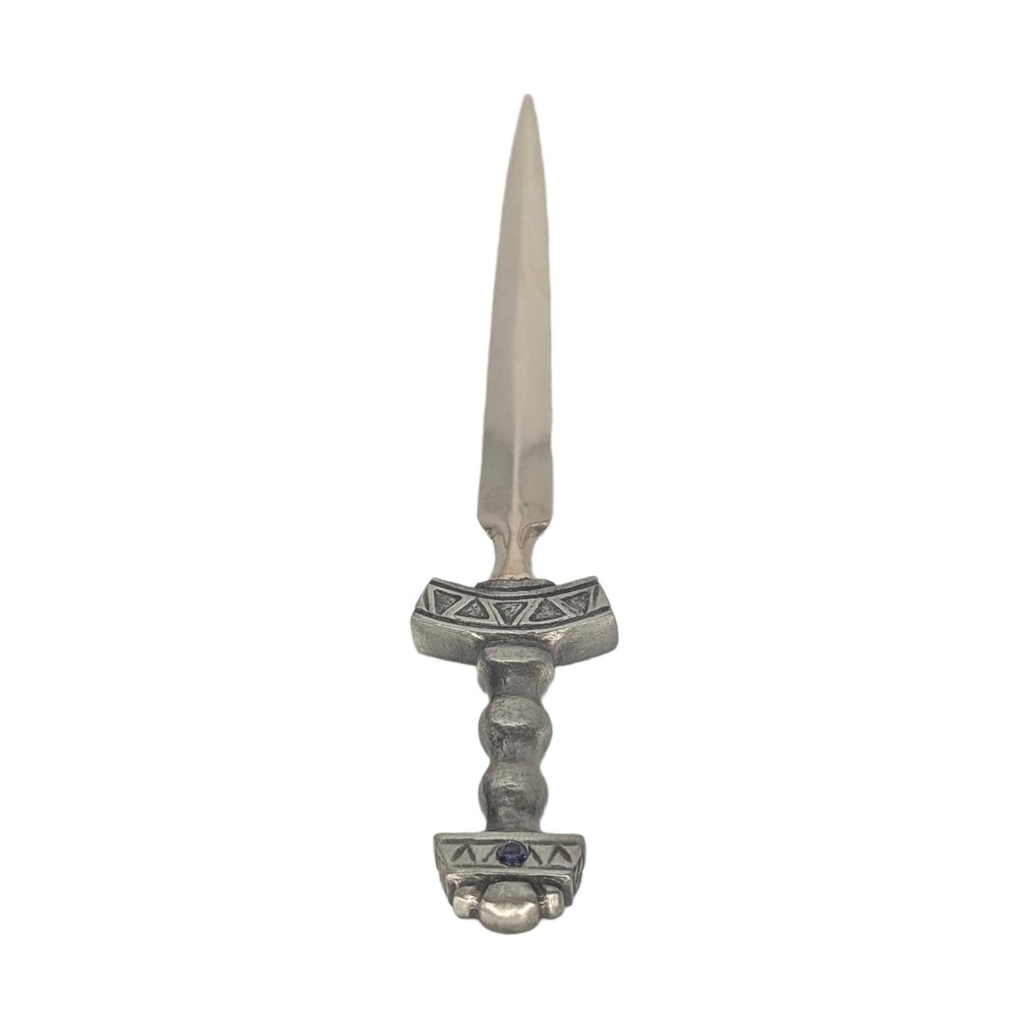 Handcrafted viking sword replica pewter letter opener medieval style desk