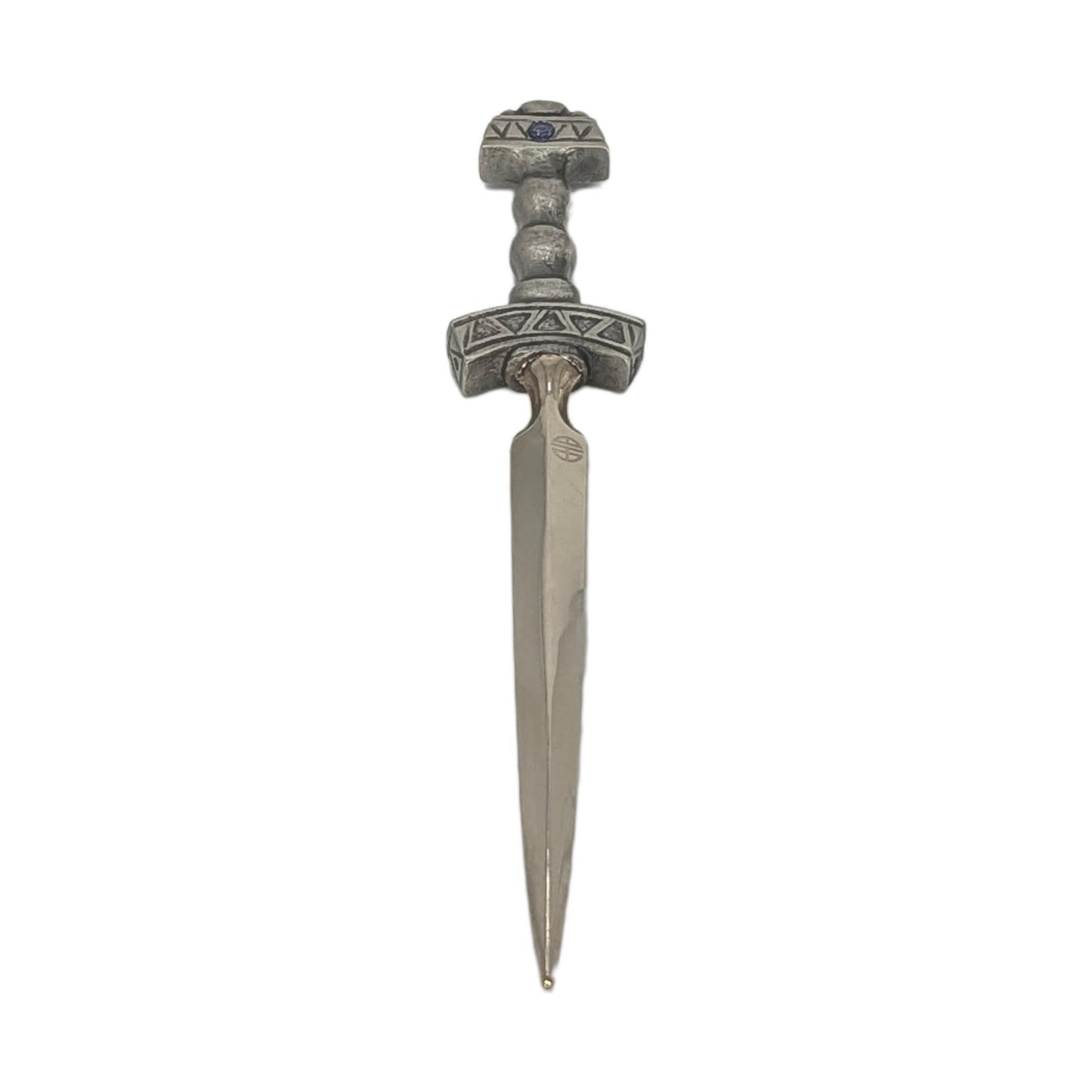 Handcrafted viking sword replica pewter letter opener medieval style desk