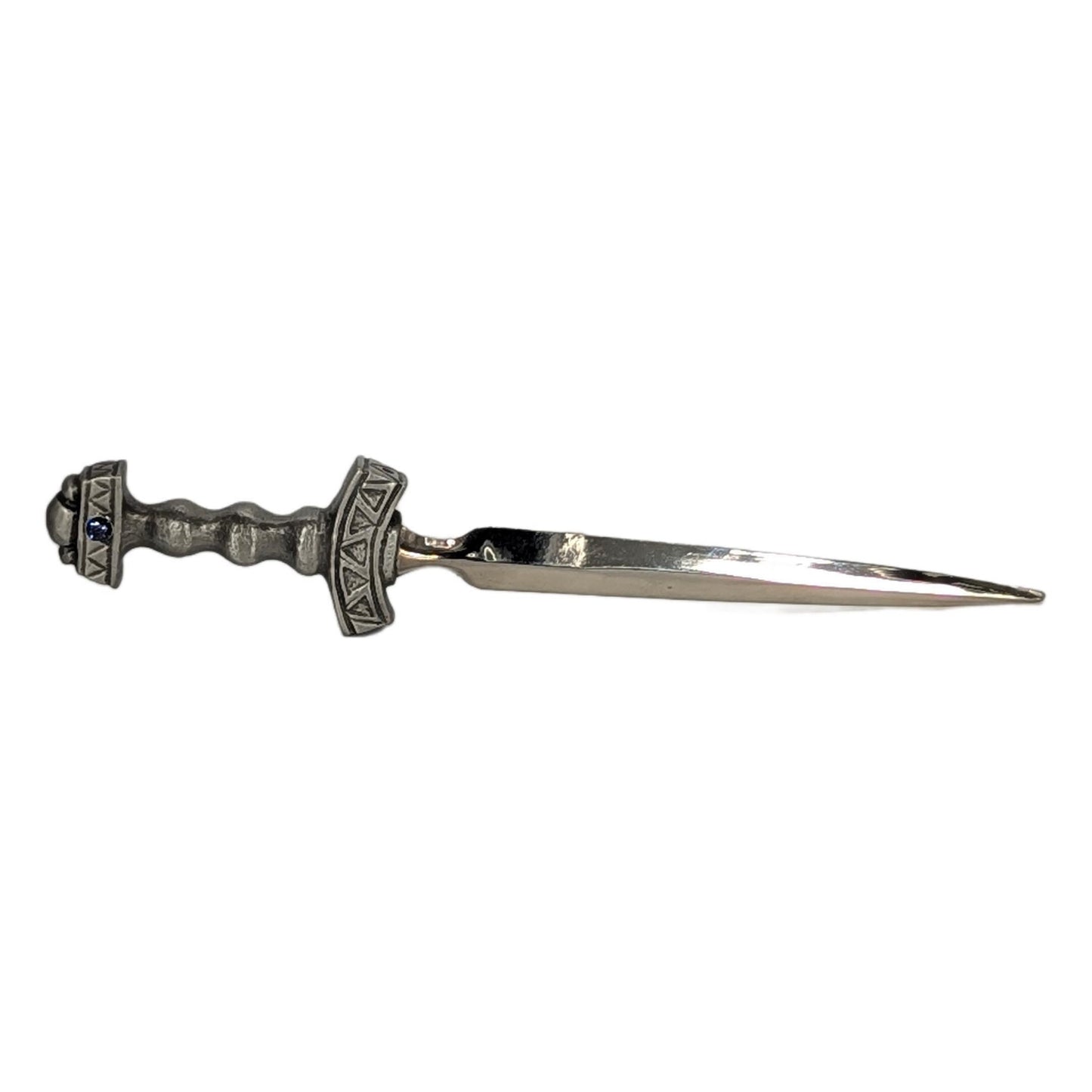 Handcrafted viking sword replica pewter letter opener medieval style desk