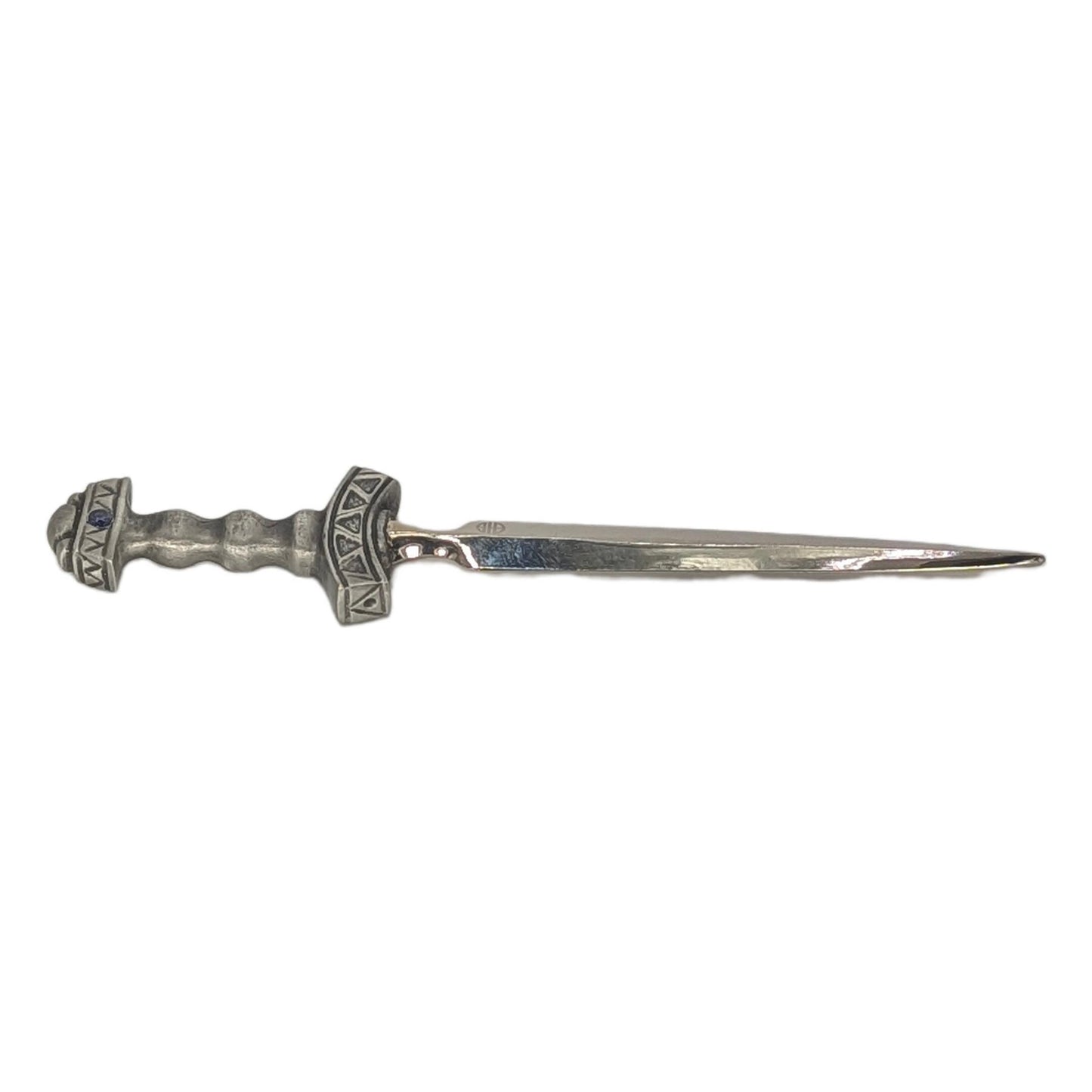 Handcrafted viking sword replica pewter letter opener medieval style desk
