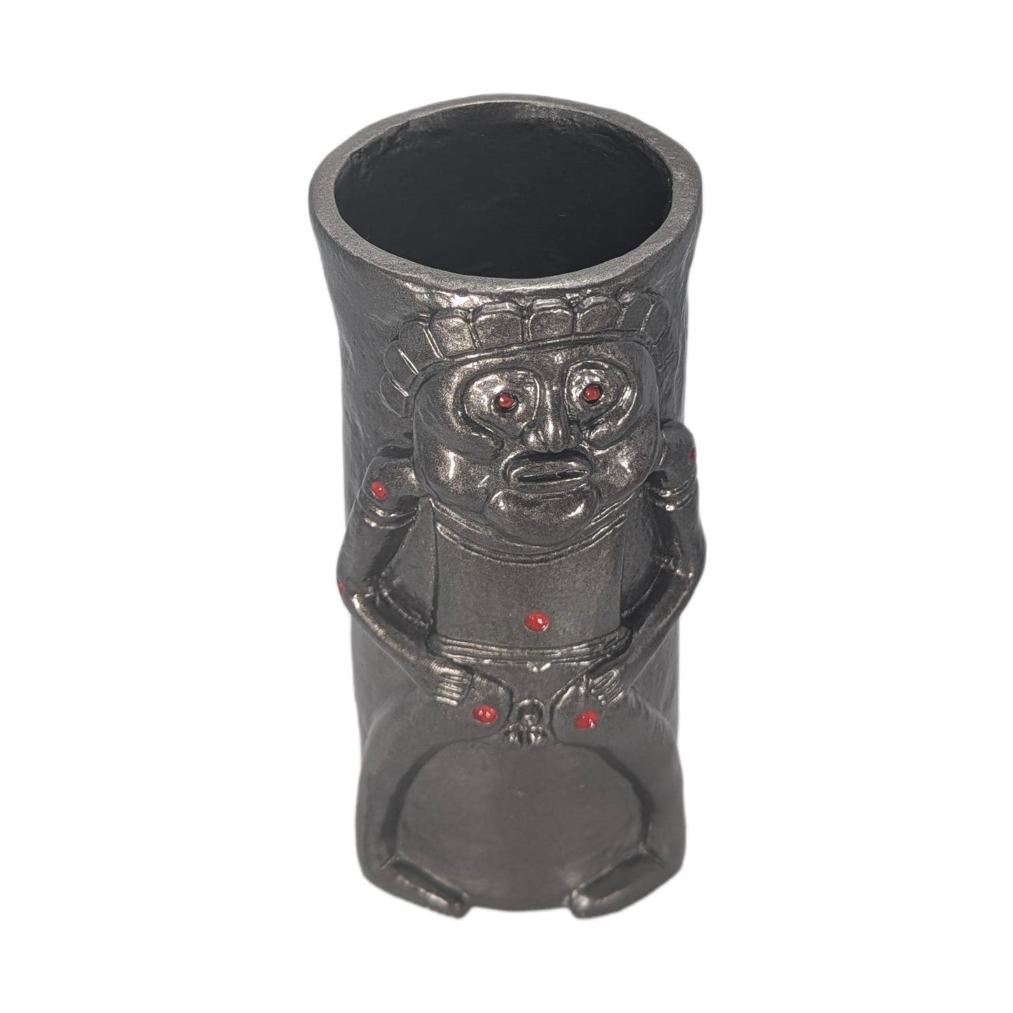 Handmade Taino Inspired Resin Vase, Diosa Luna Dios Sol, Cultural Heritage Design