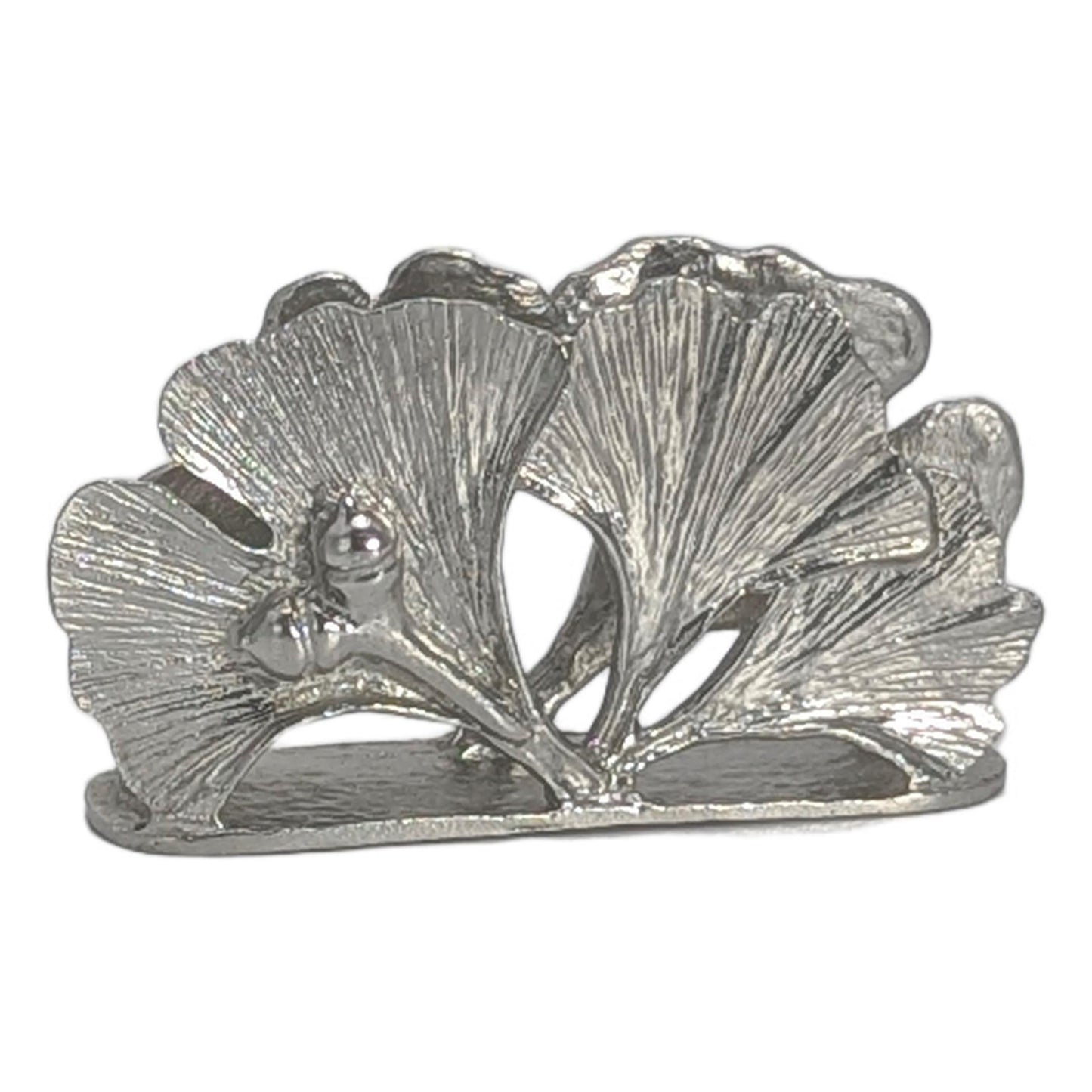 Porte-cartes de visite Gingko Pewter Décor de bureau inspiré par la nature