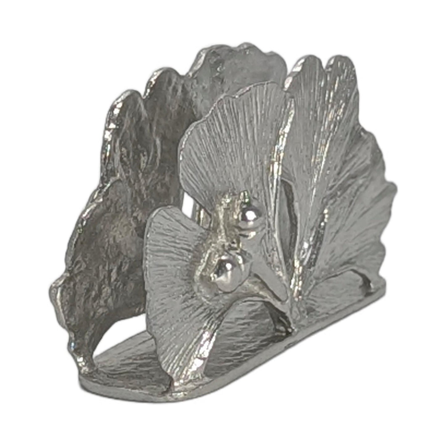 Porte-cartes de visite Gingko Pewter Décor de bureau inspiré par la nature