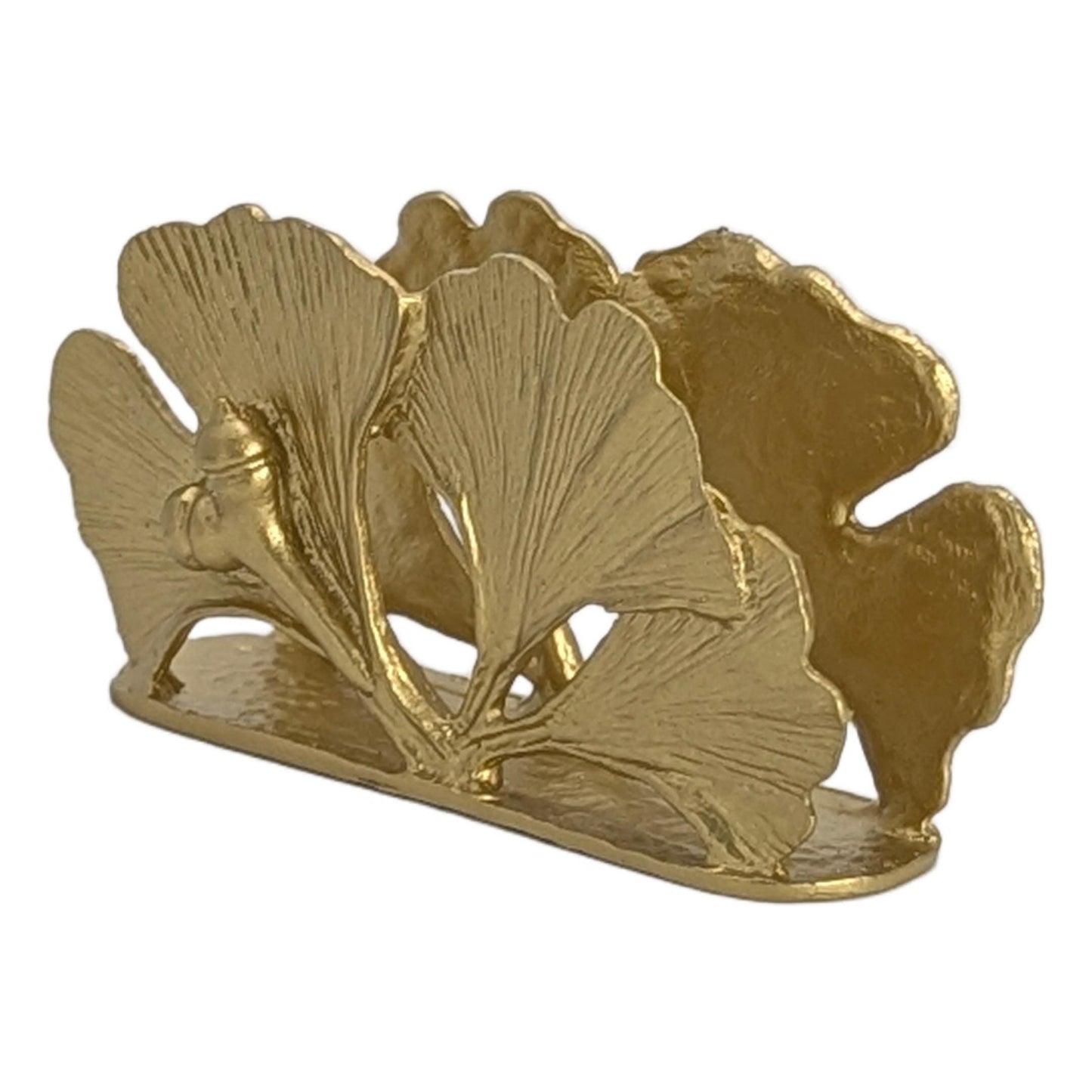 Porte-cartes de visite Gingko Pewter Décor de bureau inspiré par la nature