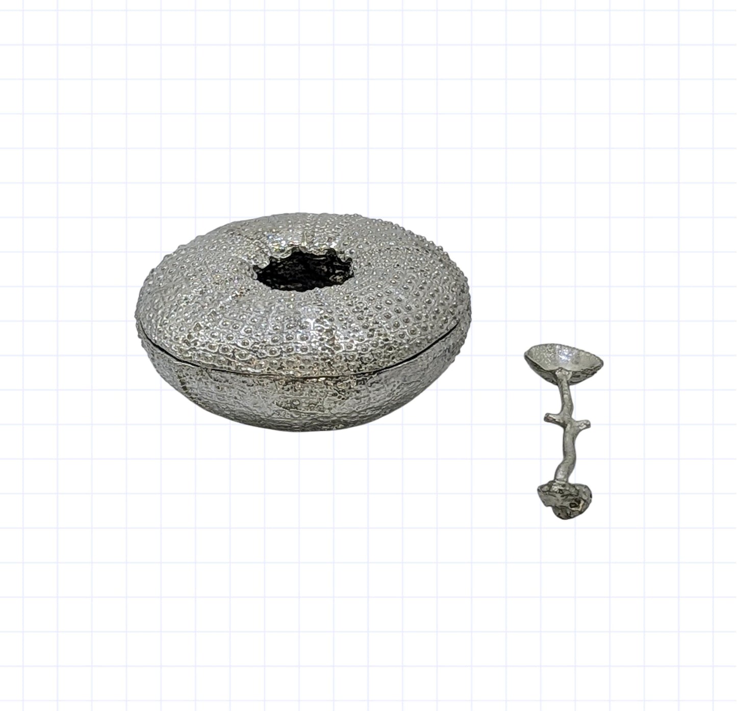Sea Urchin Pewter Salt cellar Table Decor Inspired by Nature
