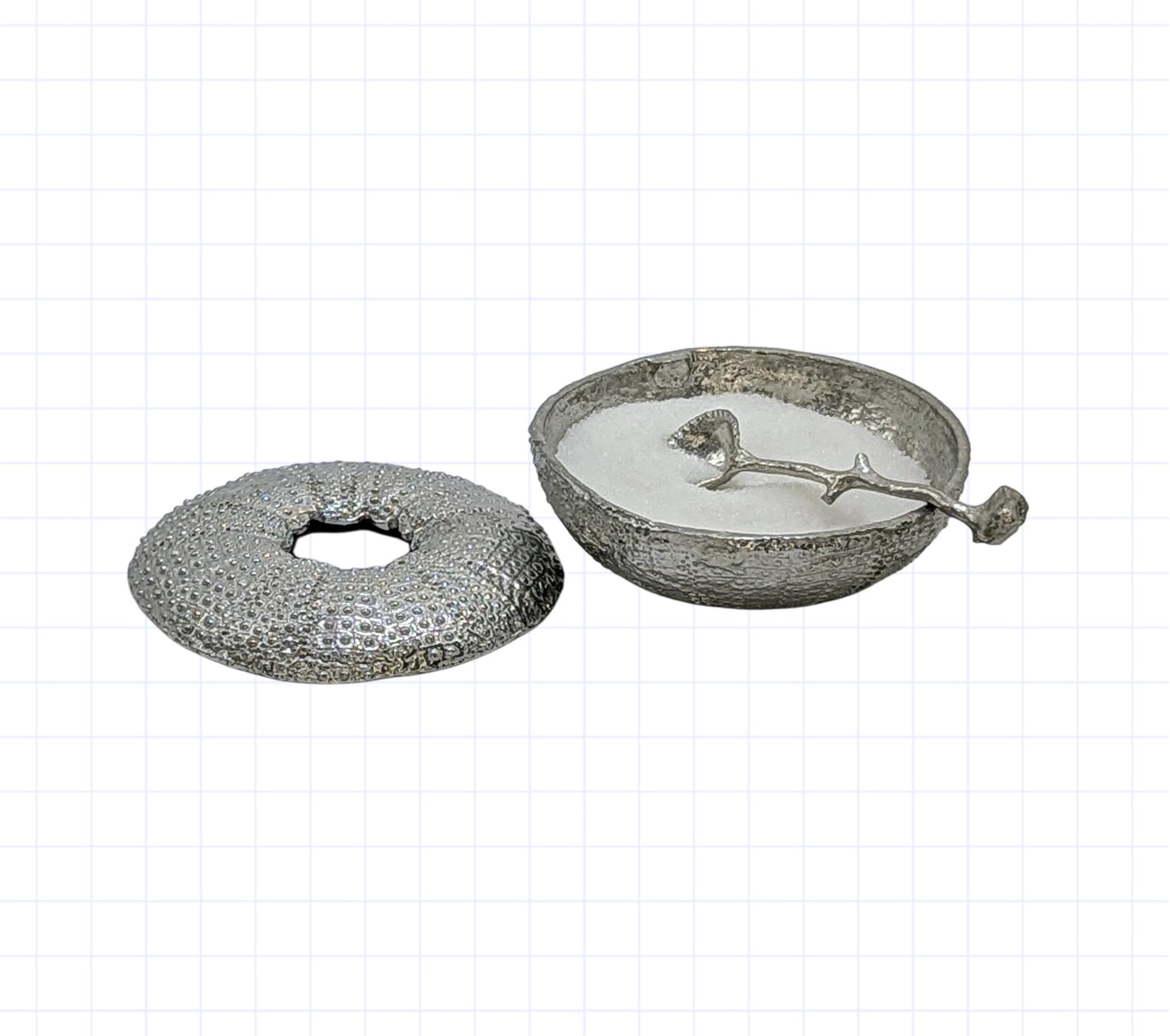 Sea Urchin Pewter Salt cellar Table Decor Inspired by Nature