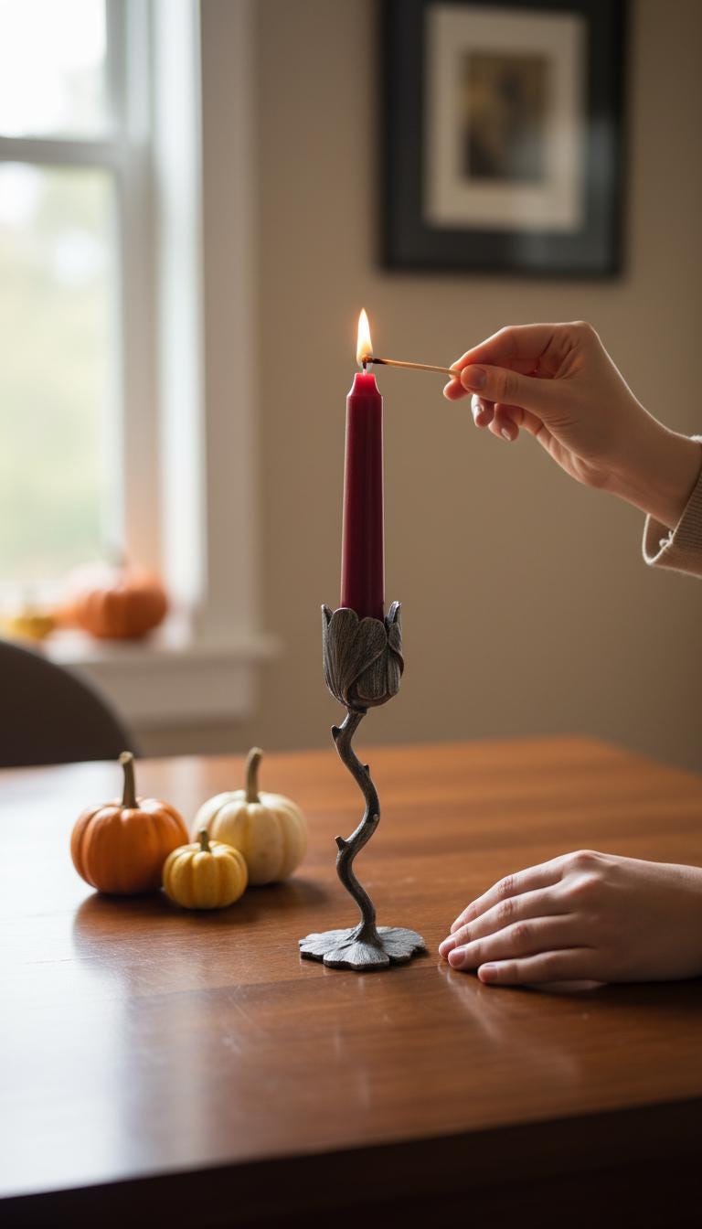 Ginkgo Stylish Minimalist Pewter Taper Candle Holder Inspired by Nature