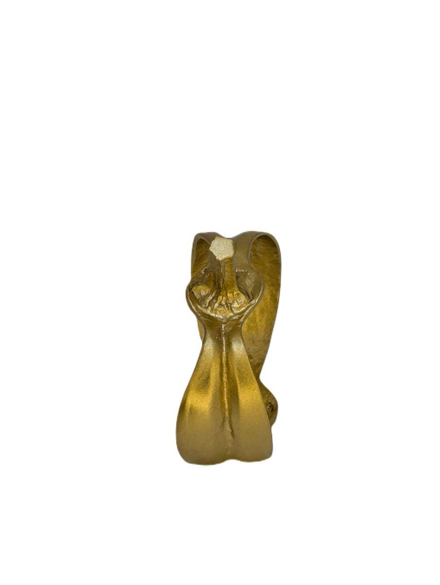 Juego de 4 servilleteros color peltre con diseño de calabaza inspirados en la naturaleza.