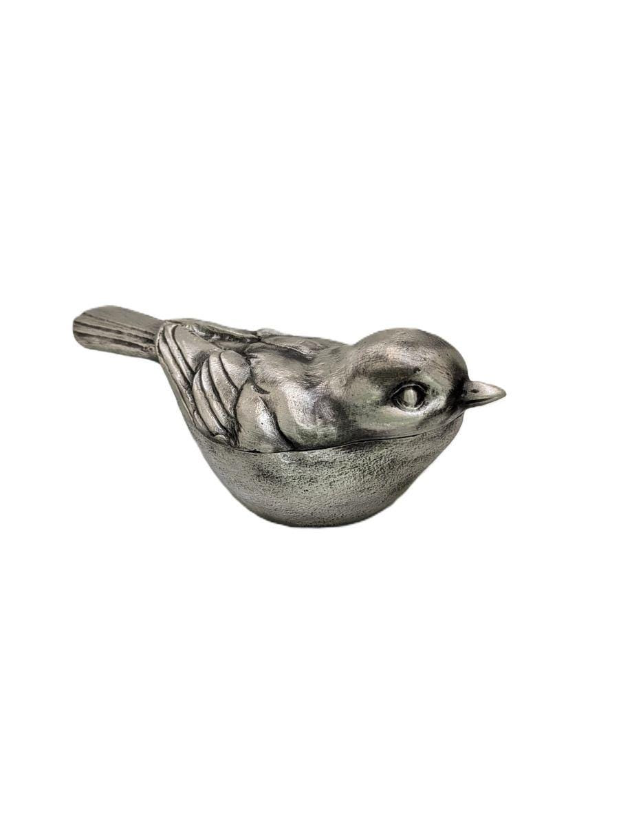 Sparrow Bird Trinket Box, Handcrafted Pewter, Nature Inspired Birthdays Gift