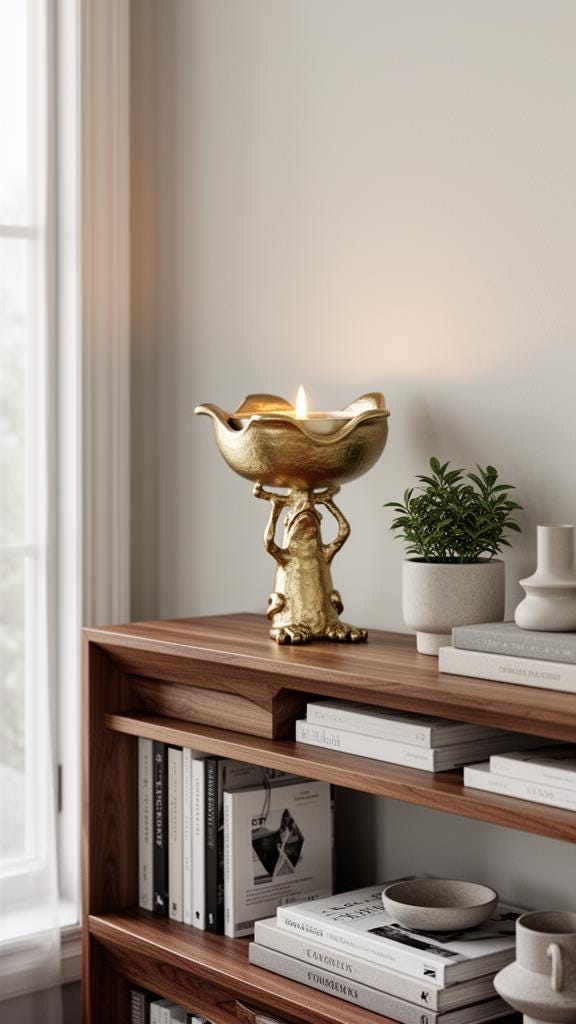 MINIMALIST Bignay Charmant Coqui Grenouille Étain Chandelier Décoration Objet de Collection