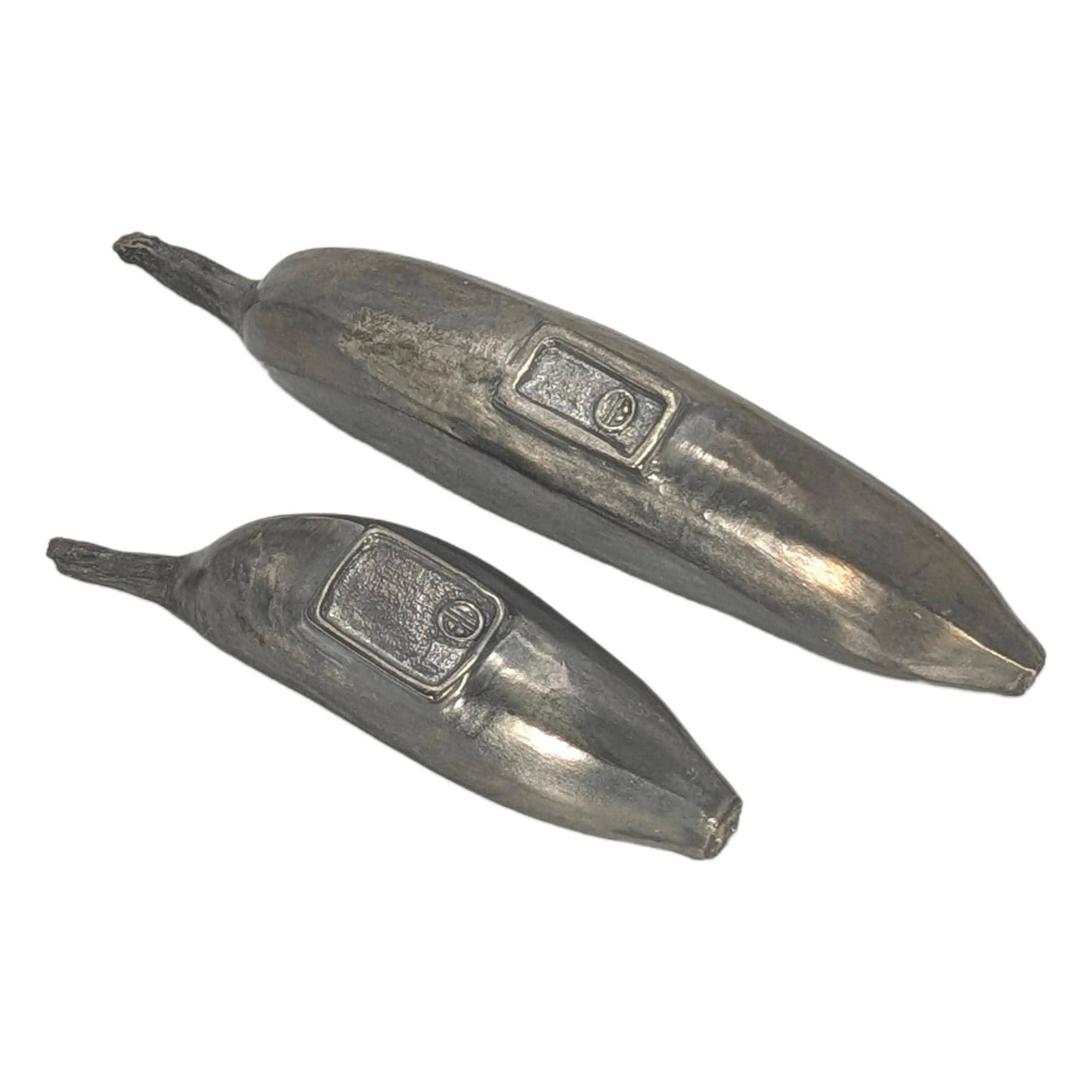 Botanical Pewter Trinket Set, Handcrafted Banana Bowls, Tropical Decor