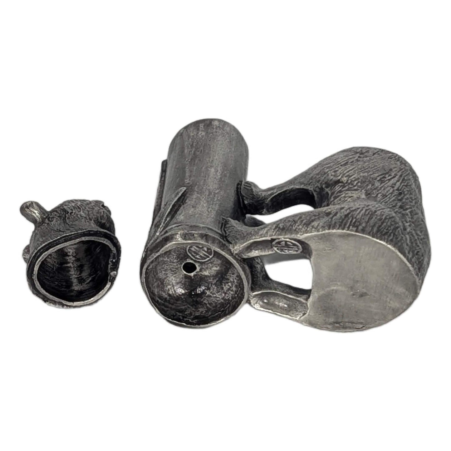 Handcrafted Giant Panda Bamboo Unique Pewter Pen Holder & Hideout Box, Desk Decor