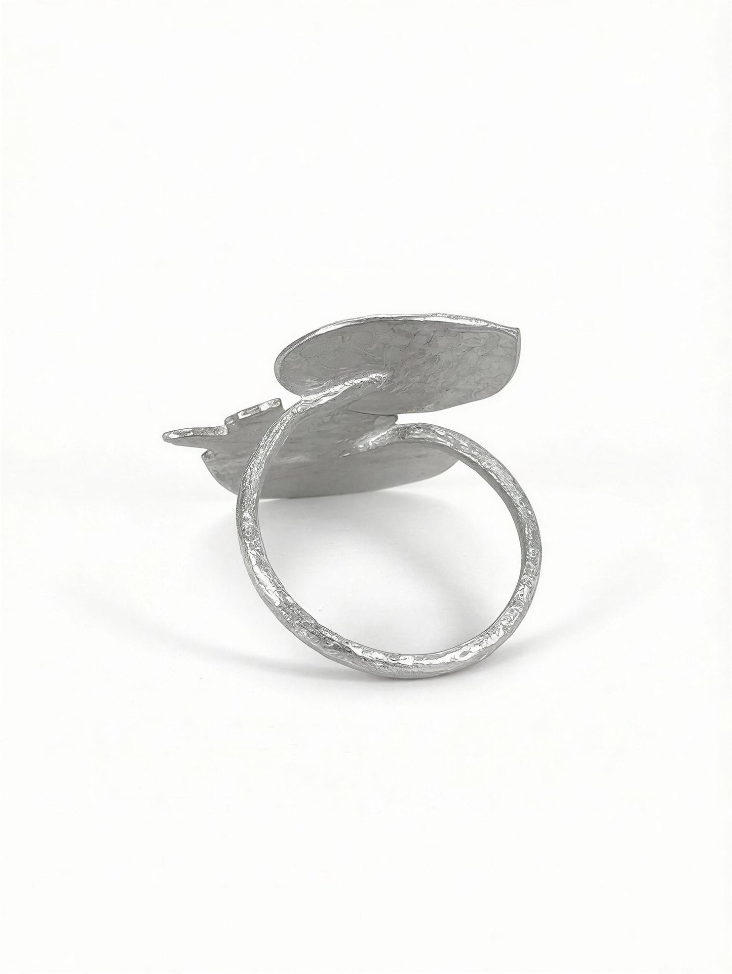 Water Lily Napkin Rings Set of 4, Handcrafted Pewter Holder, Nature Inspired Table Decor