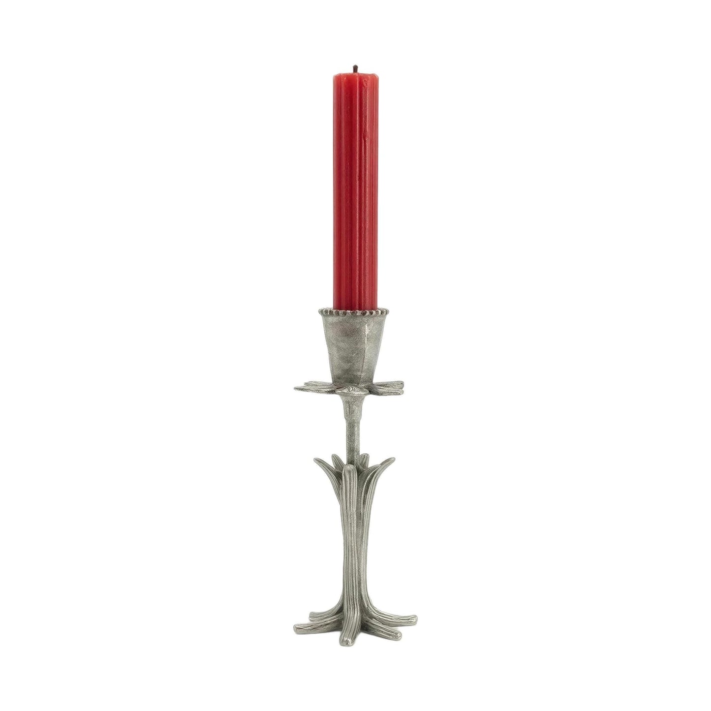 Handmade Daffodil Botanical Pewter Taper Candle Holder, Home Decor Inspired by Nature