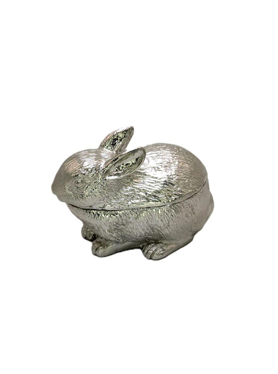 Bunny Multifunctional Pewter Box Jewelry Box Decor Collectible Handmade