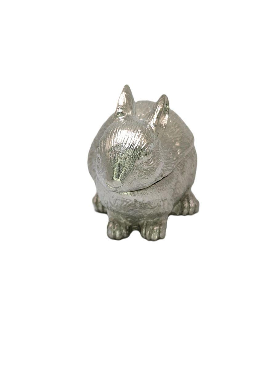 Bunny Multifunctional Pewter Box Jewelry Box Decor Collectible Handmade