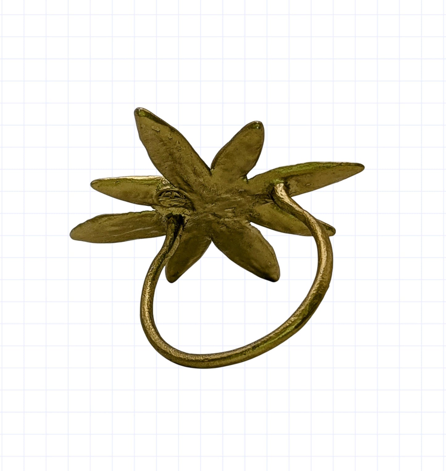 Juego de 4 servilleteros de peltre con diseño de salvia, inspirados en la naturaleza.