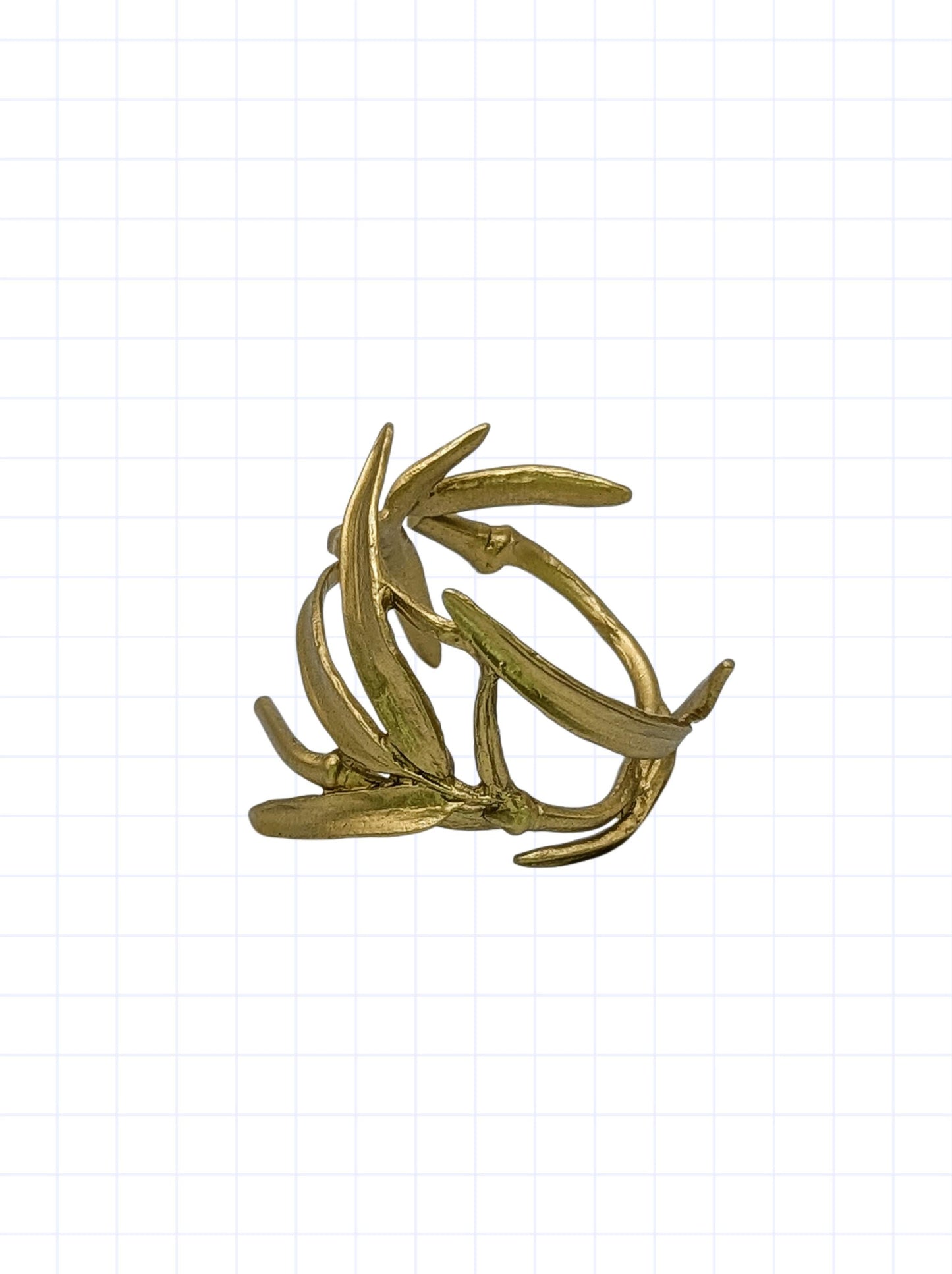 Juego de 4 servilleteros ajustables de peltre y bambú inspirados en la naturaleza.