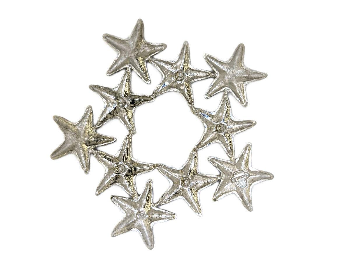 Handmade Small Starfish Pewter Trivet, Kitchen Decor, Inspired by Nature