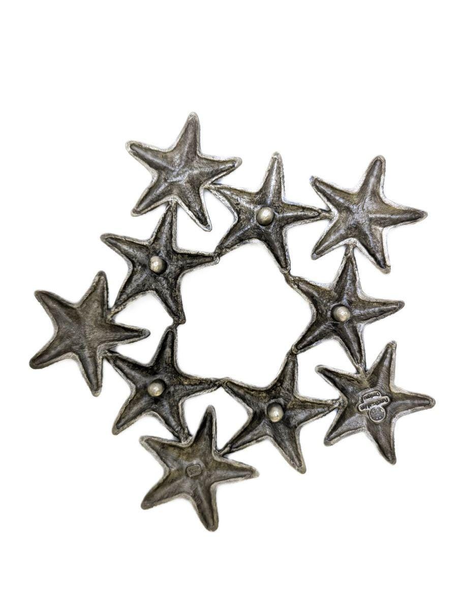 Handmade Small Starfish Pewter Trivet, Kitchen Decor, Inspired by Nature