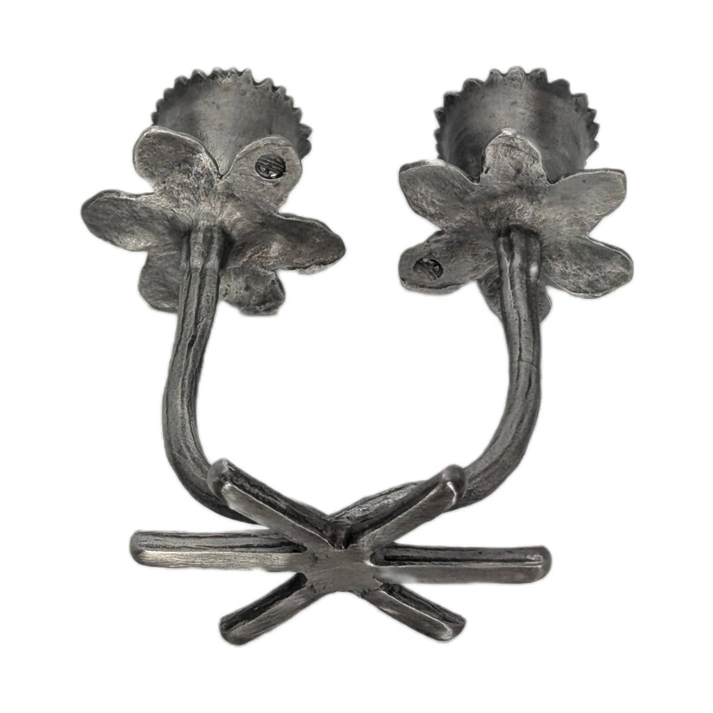 Handmade Daffodil Minimalist Pewter Double Candlestick Holder, Inspired by Nature, Decor