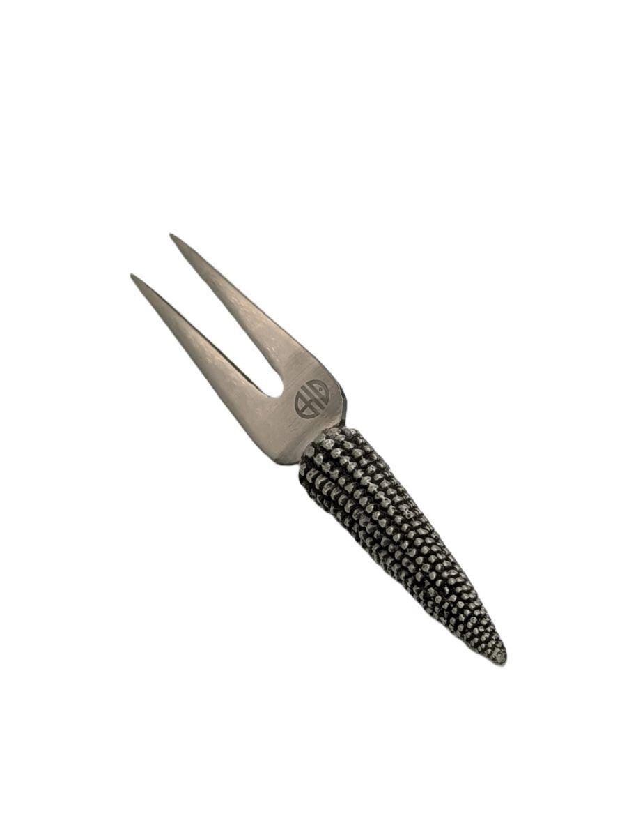 Handcrafted Pewter & Stainless-Steel Corn Hostess Cheese Set, Nature Inspired Gift
