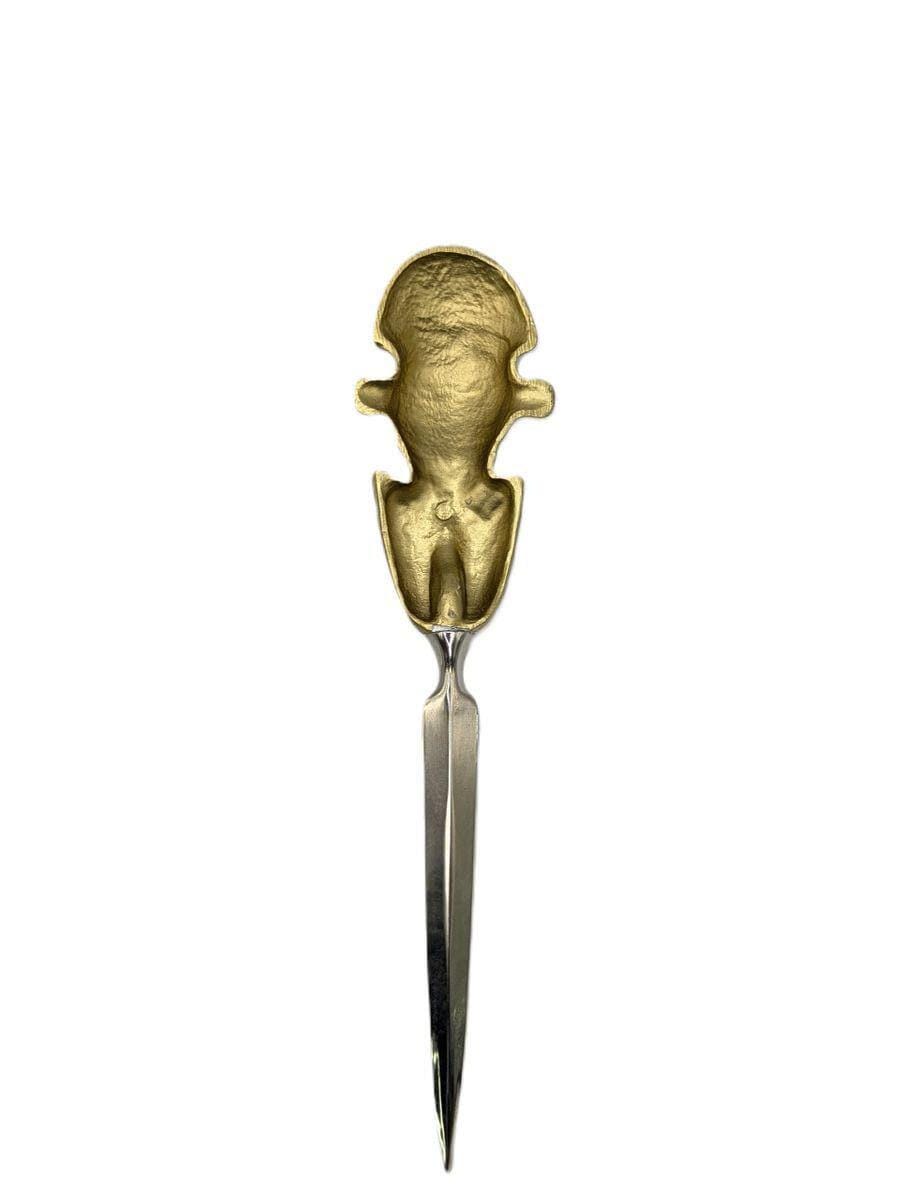Handcrafted lead-free pewter taino ritual axe letter opener – pre-columbian art desk collectible
