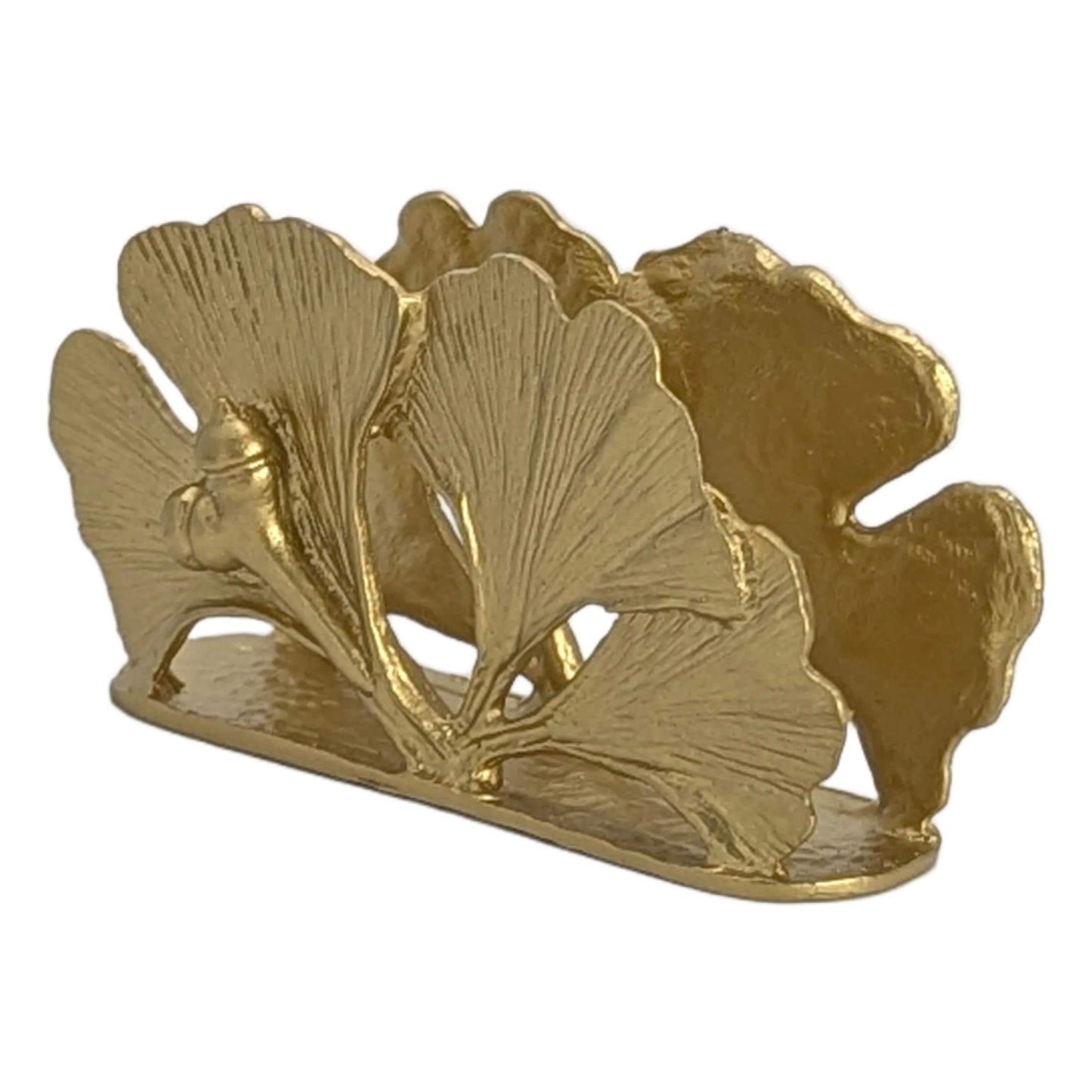 Handmade Ginkgo Pewter Business Card Holder, Office Decor, Inspired by Nature