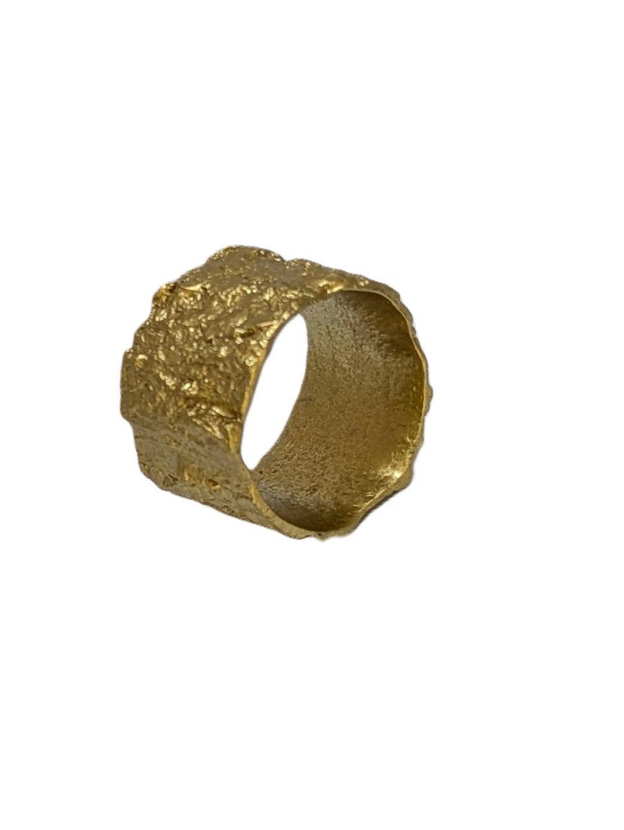 Maple Bark Realistic Pewter Napkin Ring, Set of 4, Inspired by Nature, Handmade Table Decor