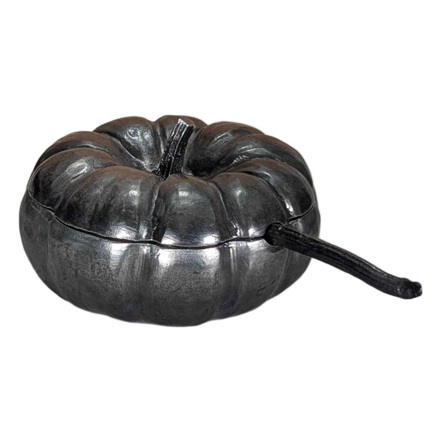 Handmade Pumpkin Pewter Small Sugar Spice Bowl Set, Home Decor Inspired by Nature