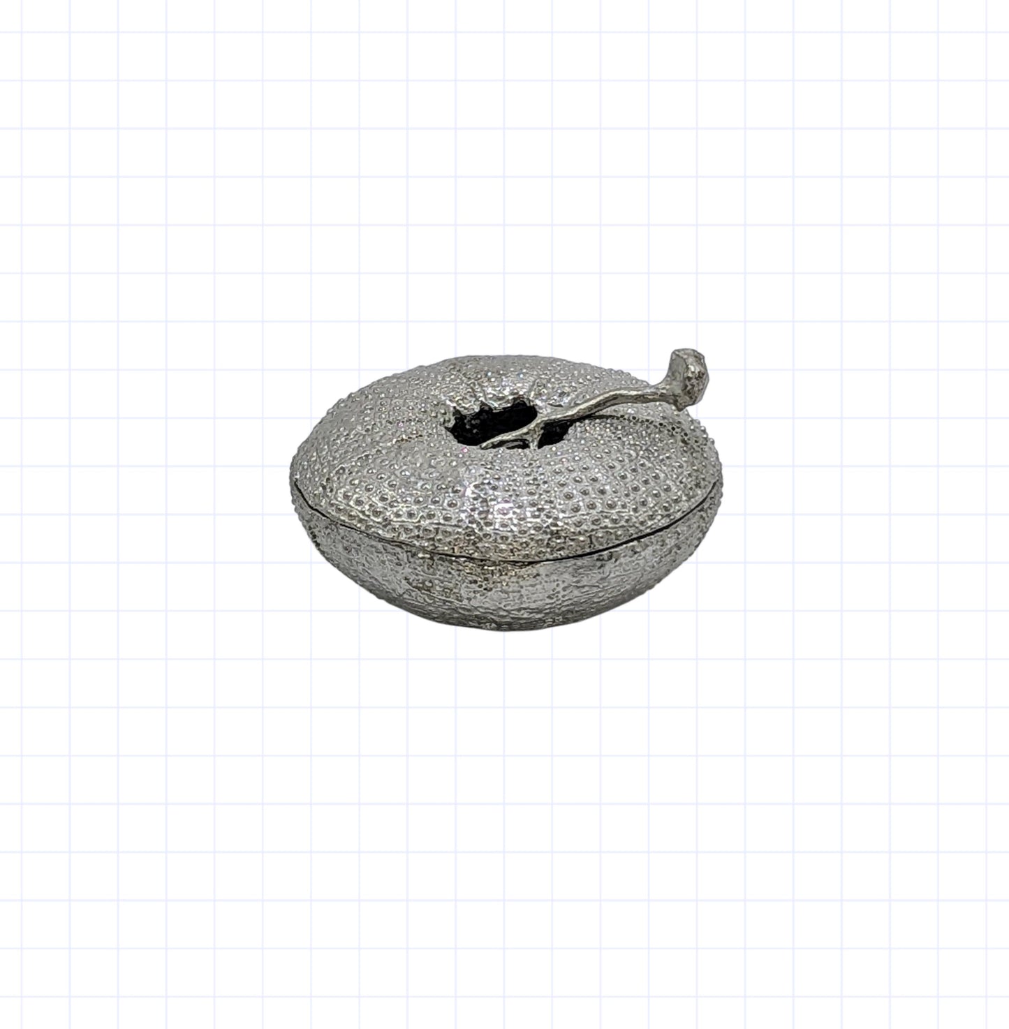 Sea Urchin Minimalist Pewter Salt cellar, Handmade Table Decor, Inspired by Nature