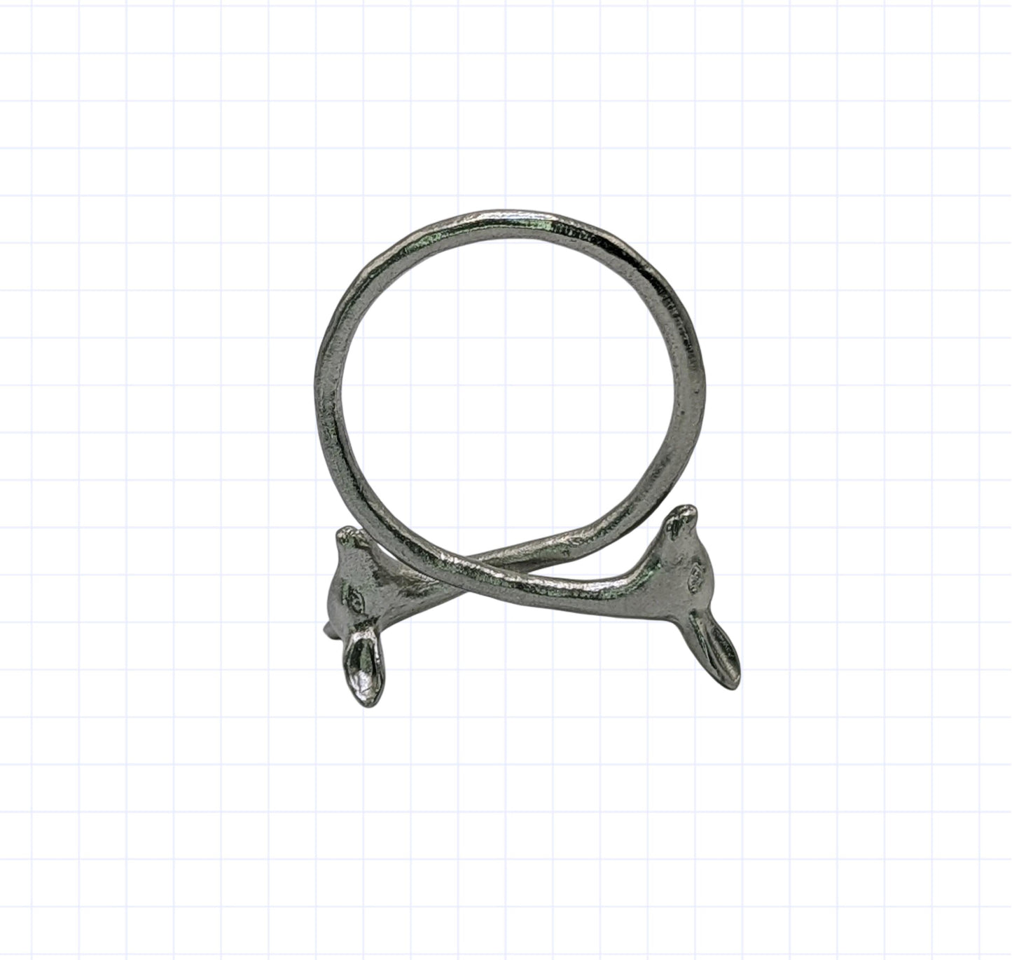 Handmade Adjustable Pewter Deer Napkin Ring, Set of 4, Wildlife Table Decor