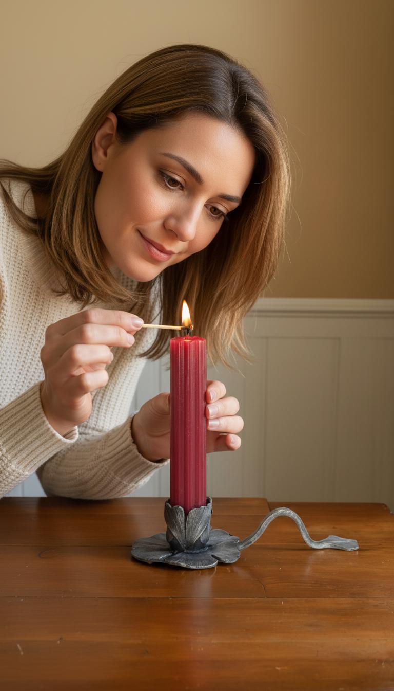 Handmade Ginkgo Stylish Minimalist Pewter Taper Candle Holder, Inspired by Nature, Decor