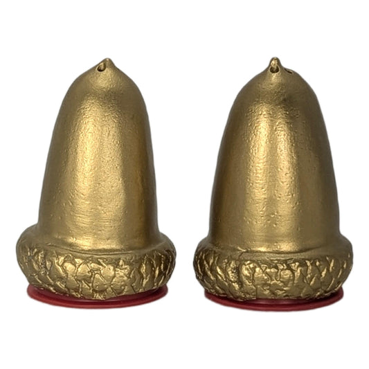 Handcrafted Minimalist Pewter Acorn Salt and Pepper Shakers, Nature Inspired Table Decor