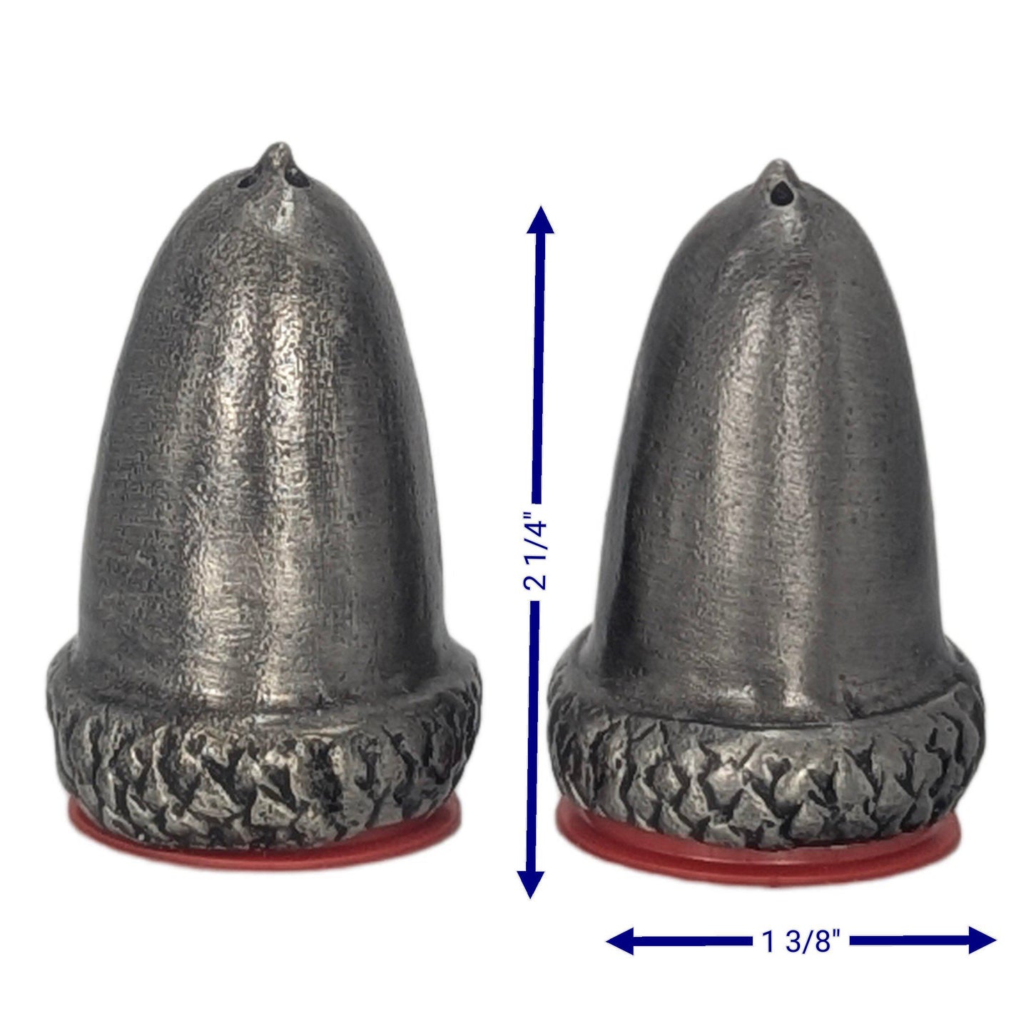 Handcrafted Minimalist Pewter Acorn Salt and Pepper Shakers, Nature Inspired Table Decor
