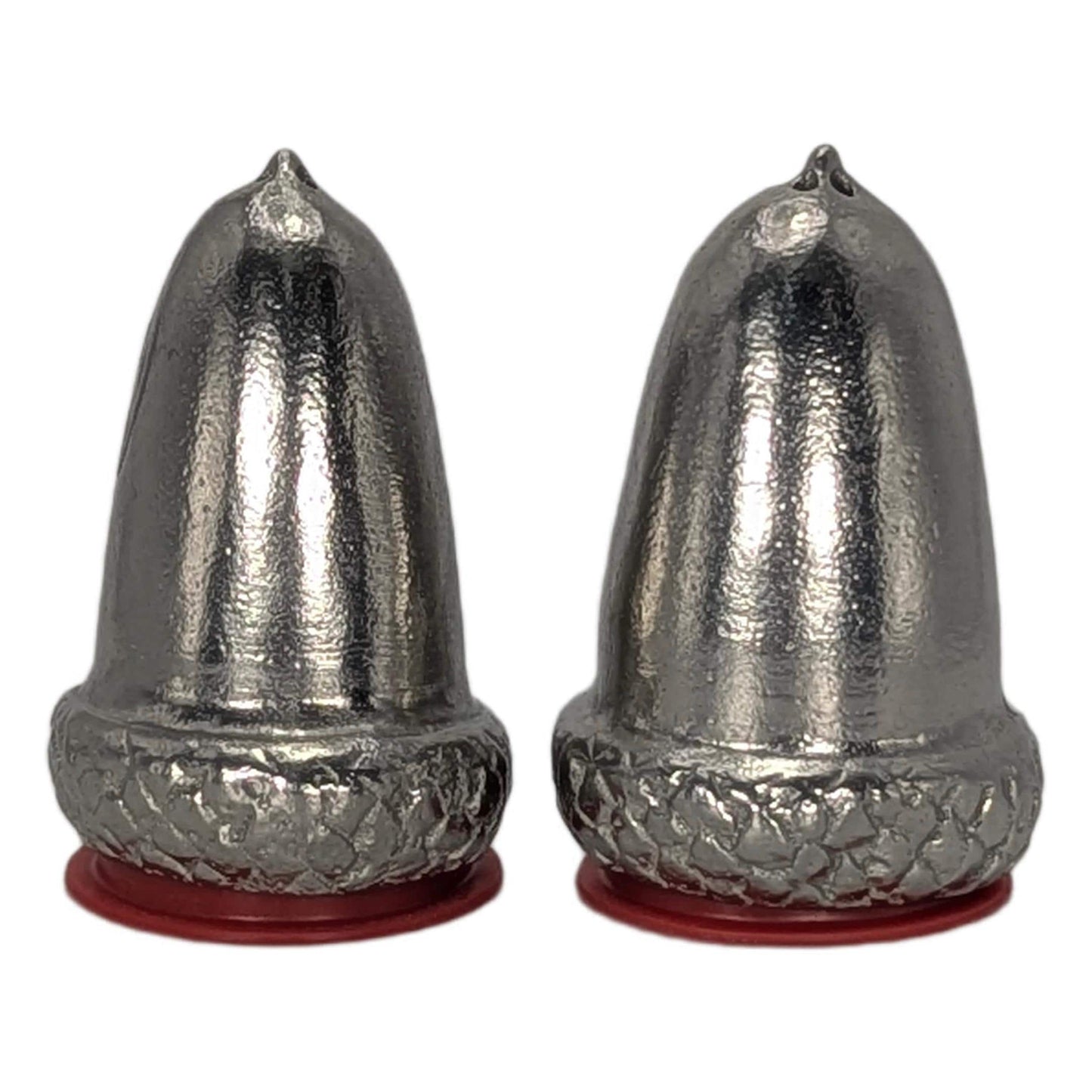 Handcrafted Minimalist Pewter Acorn Salt and Pepper Shakers, Nature Inspired Table Decor