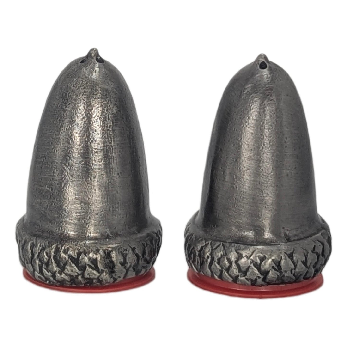 Handcrafted Minimalist Pewter Acorn Salt and Pepper Shakers, Nature Inspired Table Decor